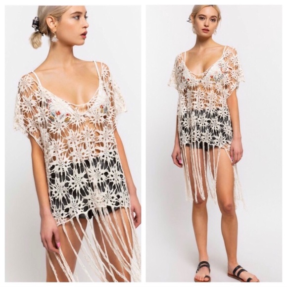 NWT POL Cream Floral Coverup (Medium/Large) - Picture 13 of 13